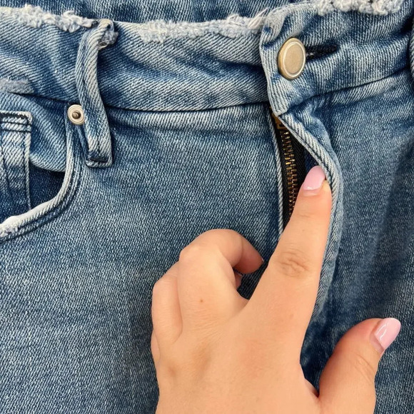 Good American Good Curve Straight‎ Jeans Blue858 Wash Size 14 / 32 - Picture 4 of 12